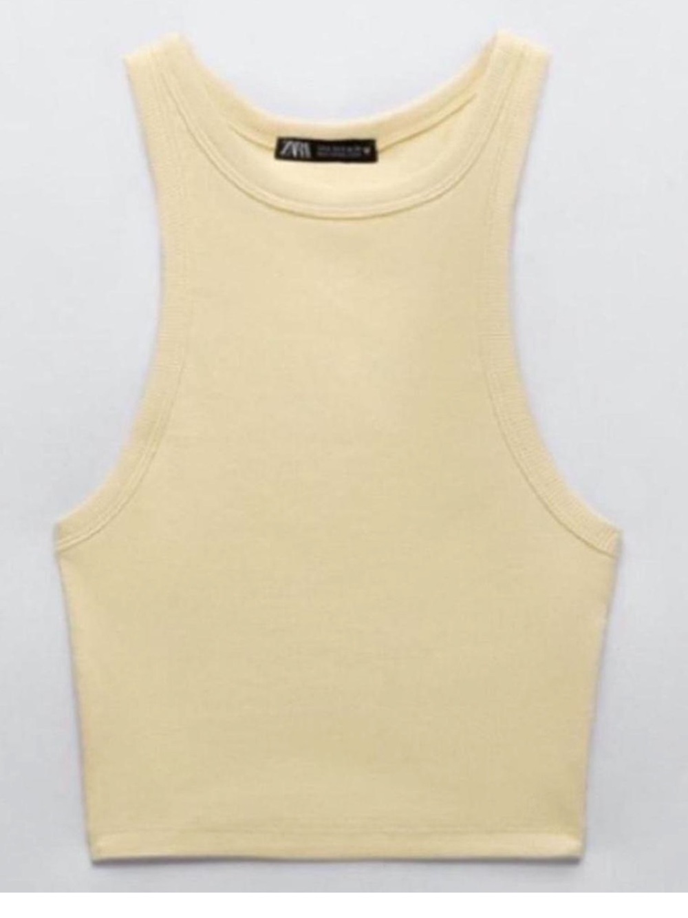 Zara yellow crop tank top